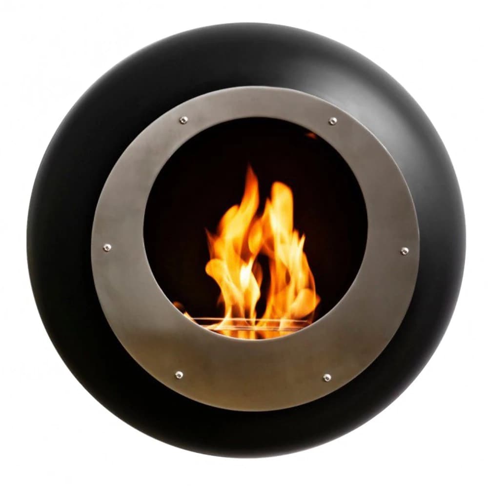 Cocoon Vellum Biopejs i Poleret Stål Fra Cocoon Fires | Væghængt Bioethanol Pejs