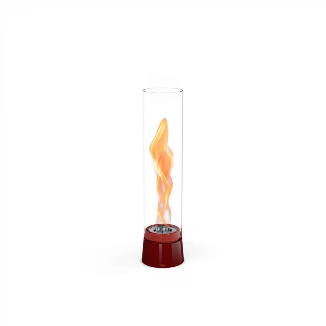Höfats SPIN Air 900 Rød Bordpejs – Elegant og Roterende Flamme, Enamel Green, Perfekt til Indendørs og Udendørs Brug