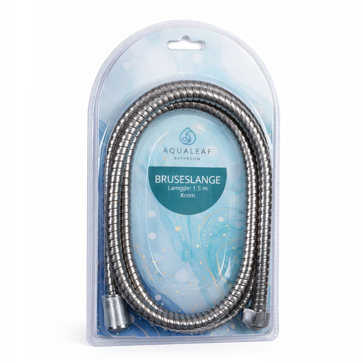 Aqualeaf Bruseslange krom - 1.5 meter