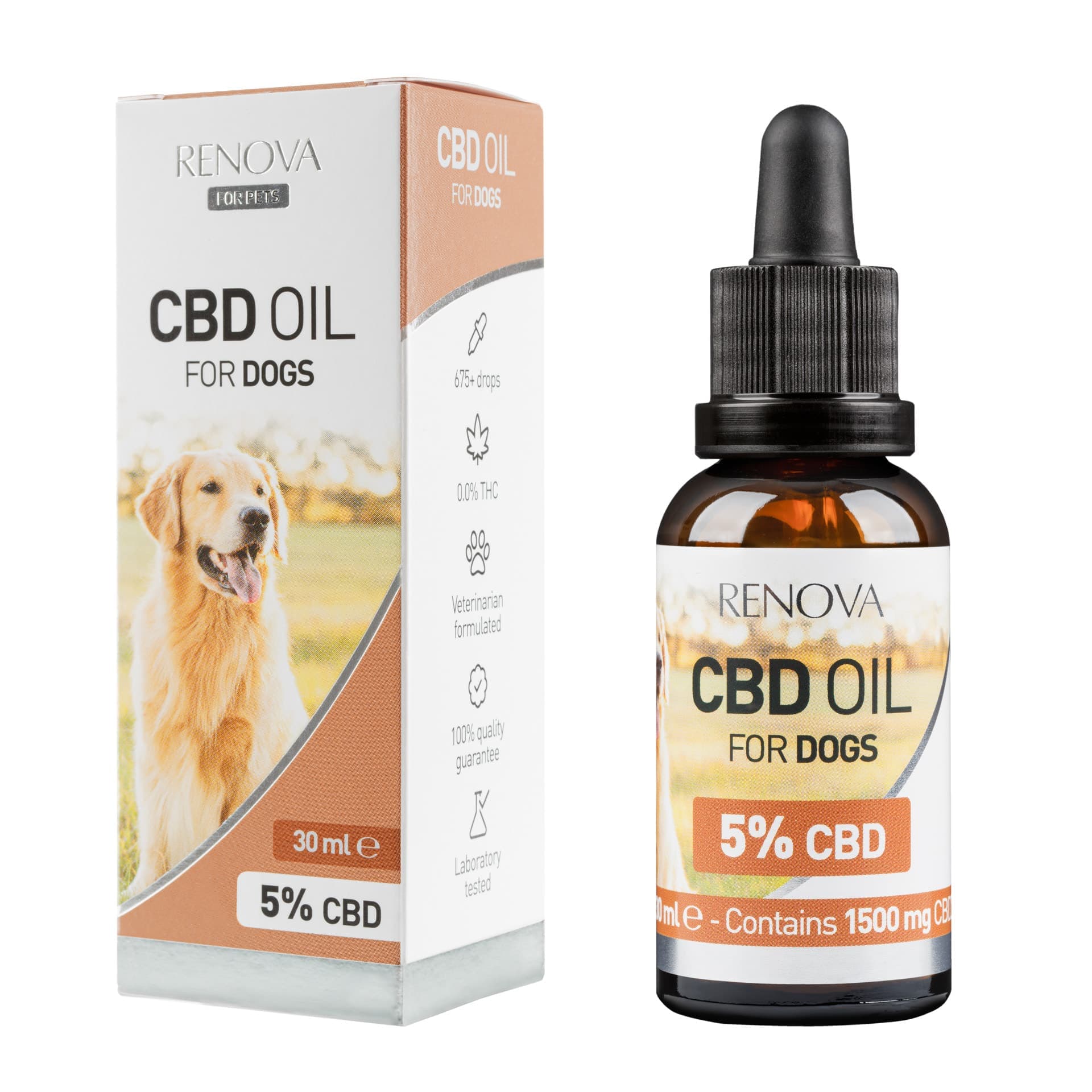 Renova – CBD olie 5% til hunde (30 ml)