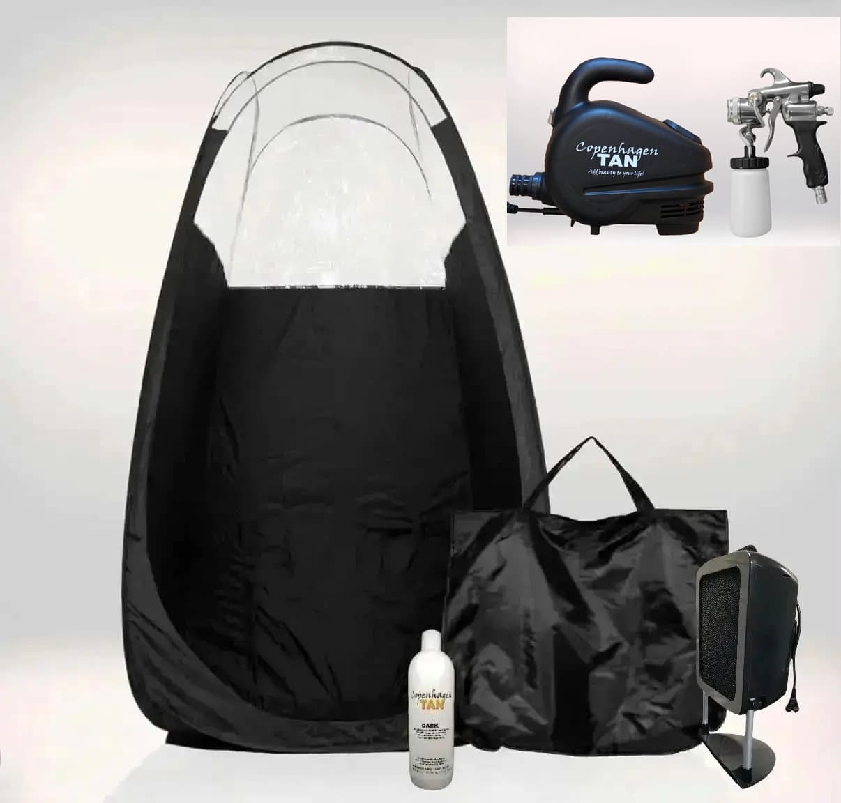 Spray tan startsæt - TAN4YOU - m/ Pro spraygun, telt & udsugning