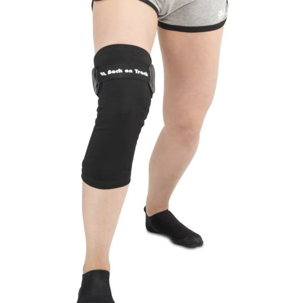 Knæbandage med spænde, L, Sort