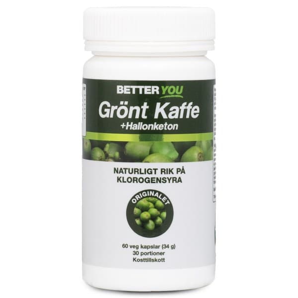 Better You Grønne Kaffebønner + Hindbærketon, 60 kapsler