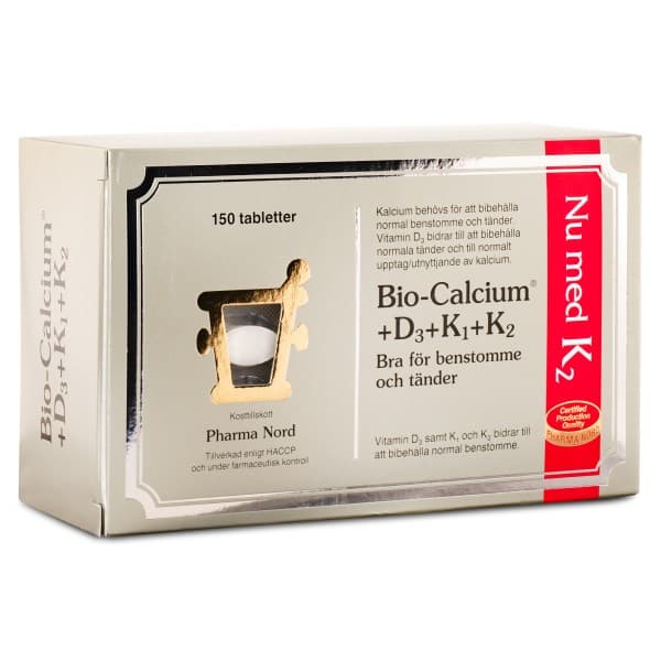 Pharma Nord Bio-Calcium+D3+K1+K2, 150 tabletter
