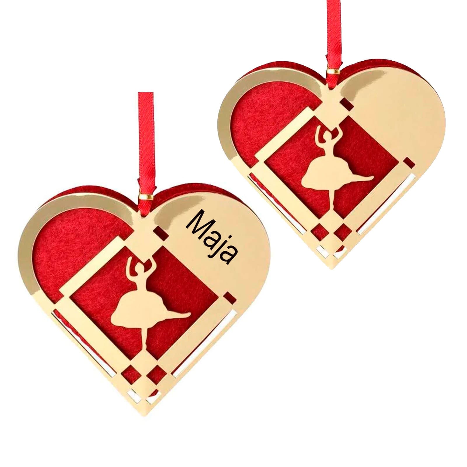 H.C. Andersen Julehjerte - Ballerina lille 8 cm