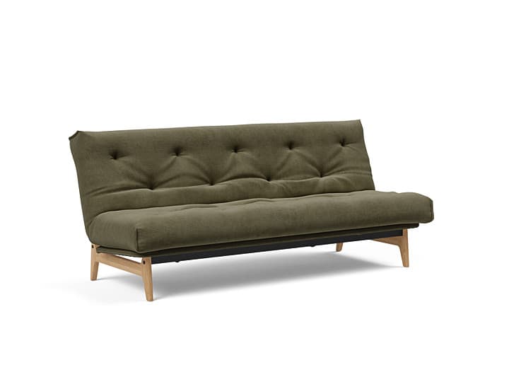 Innovation Living - Innovation Aslak sovesofa m/fast betræk 140x200 cm -  Soft Spring madras-316