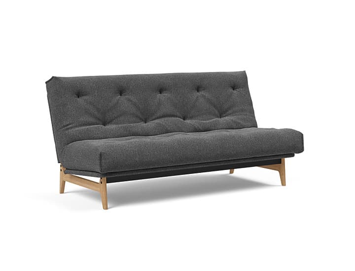 Innovation Living - Innovation Aslak sovesofa m/fast betræk 140x200 cm -  Soft Spring madras-350