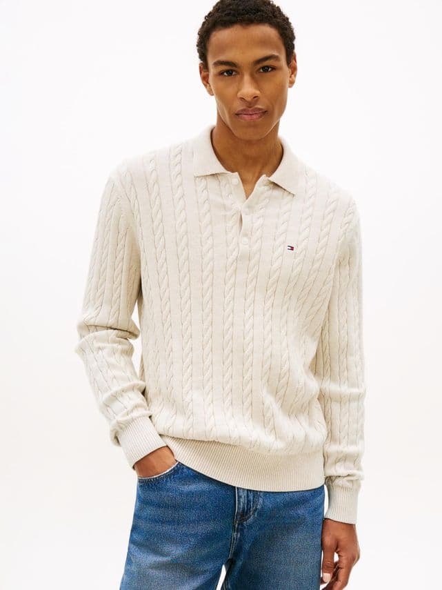 CLASSIC COTTON CABLE LS POLO