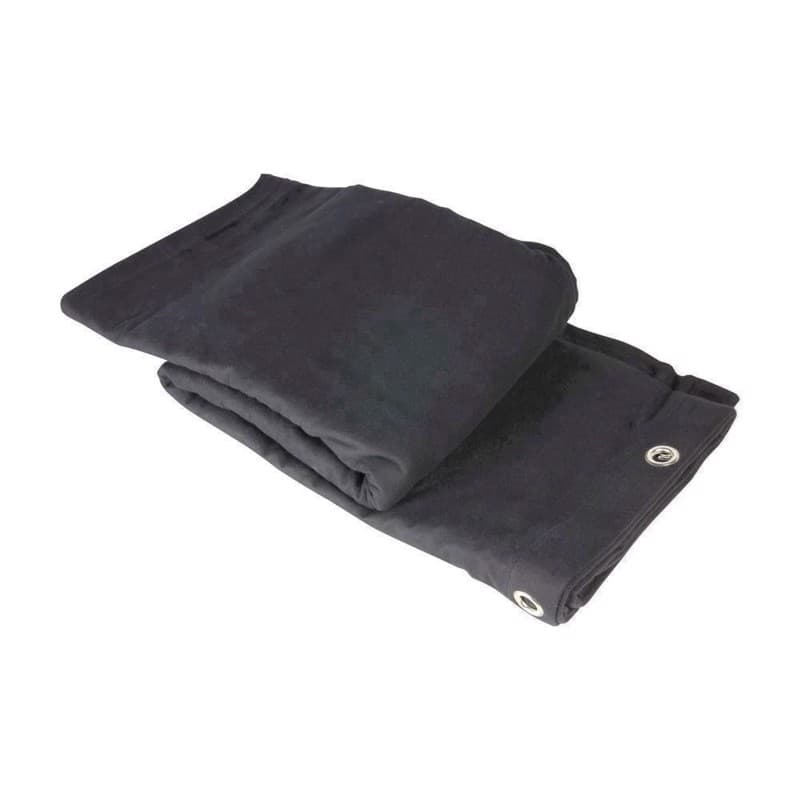 Molton bagtæppe. 300 g/m².  5 x 3 meter (BxH). Sort
