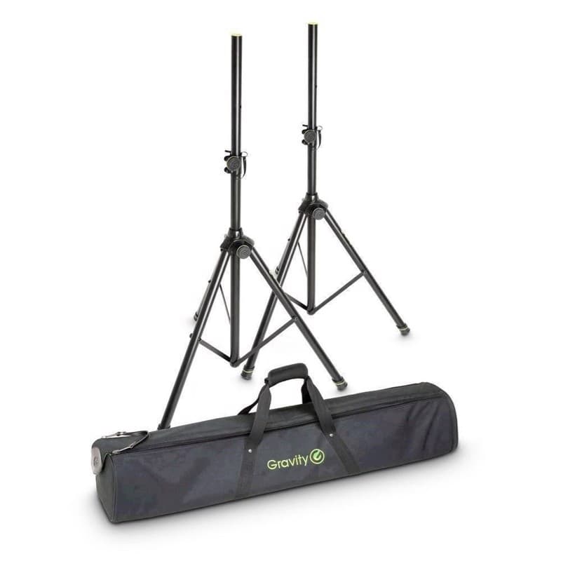 Gravity Speaker Stand Set of 2 Speaker Stands, Steel, with Bag - SS 5212 B SET 1