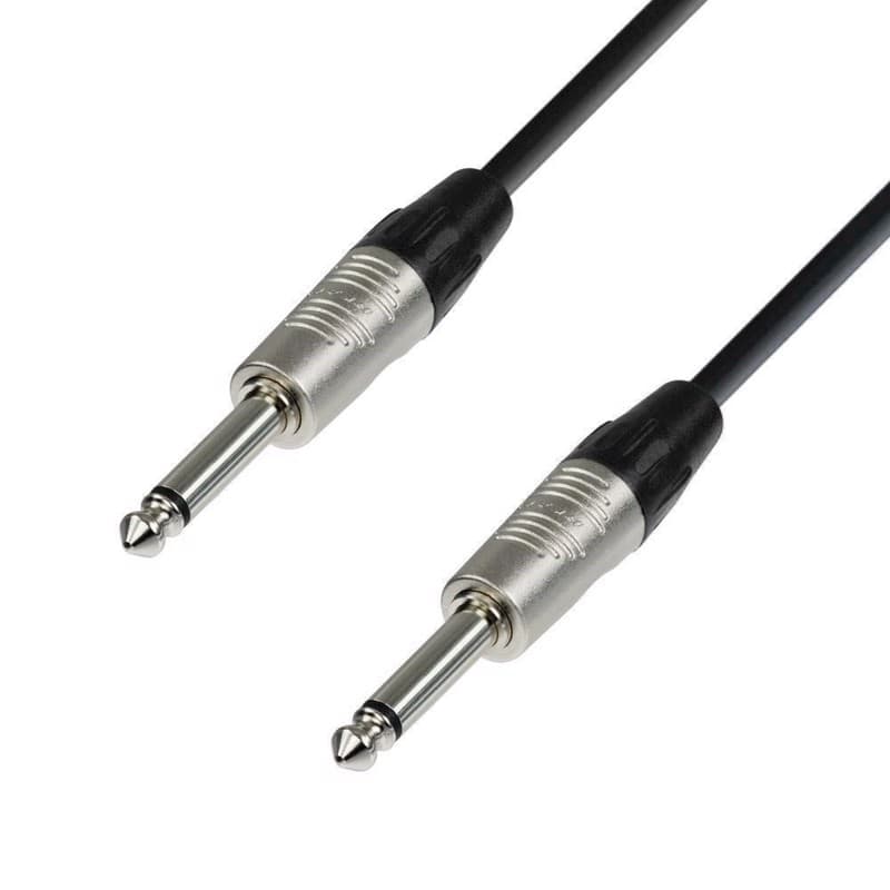 Instrument kabel. Jack-jack mono.  Neutrik Rean stik. 6 m.