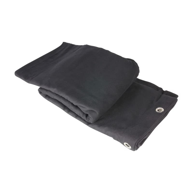 Molton bagtæppe. 300 g/m².  3 x 4 meter (BxH). Sort