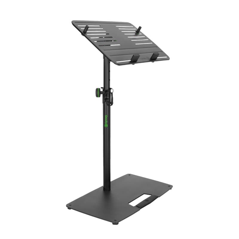Universal Laptop Stand with Adjustable Holding Pins and Steel Base, Black - Gravity