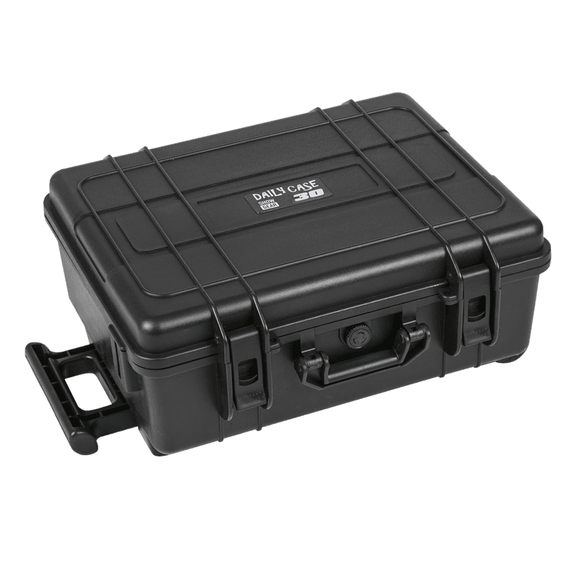 Vandtæt trolley flightcase. Indvendige mål: 485 x 360 x 177 mm.