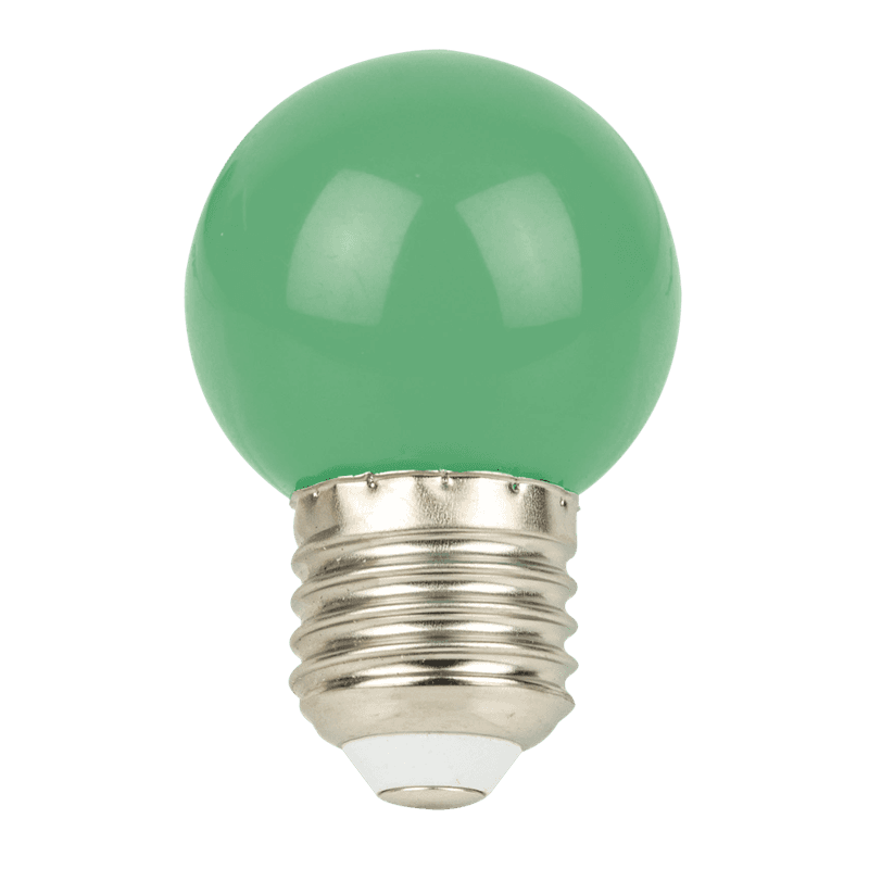 LED pære til lyskæde. E27. 1 Watt. Grøn