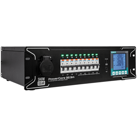 SHOWGEAR PowerCore 32.9m 1 + 9x Schuko + 1x Multipin H16