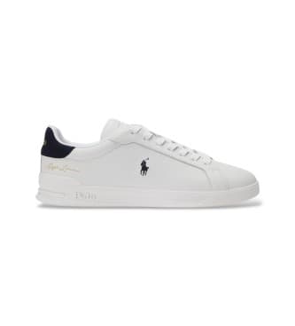 Polo Ralph Laurentil mænd. 809P10044002 Heritage Court II Læder Sneakers hvid (45), Fast, Blonder, Casual