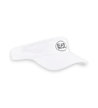 EA7til kvinder. 7W000797_AF13034 Tennisvisir med hvidt broderet logo (OSFA), Sport, Bomuld, Tennis/padeltennis