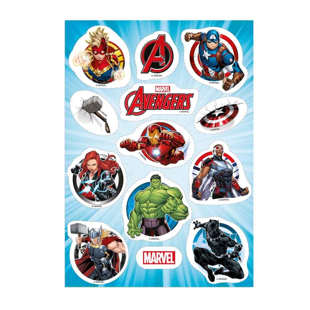 Spiselige kagebilleder med Avengers 13 stk. - Sukkerfri