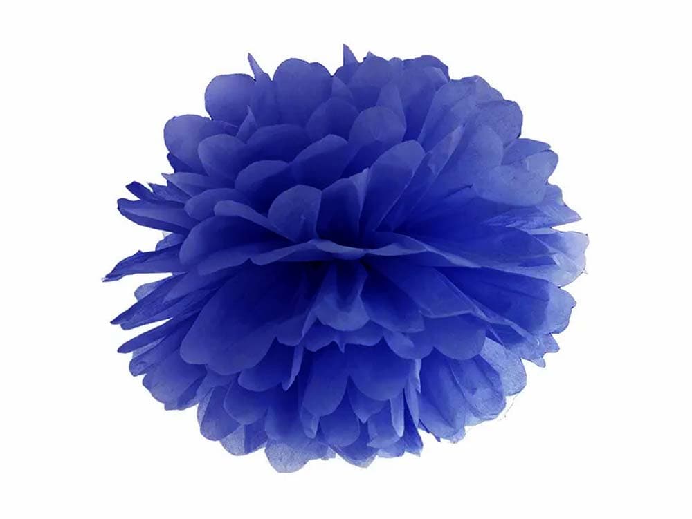 Blå Pompom 25 cm.