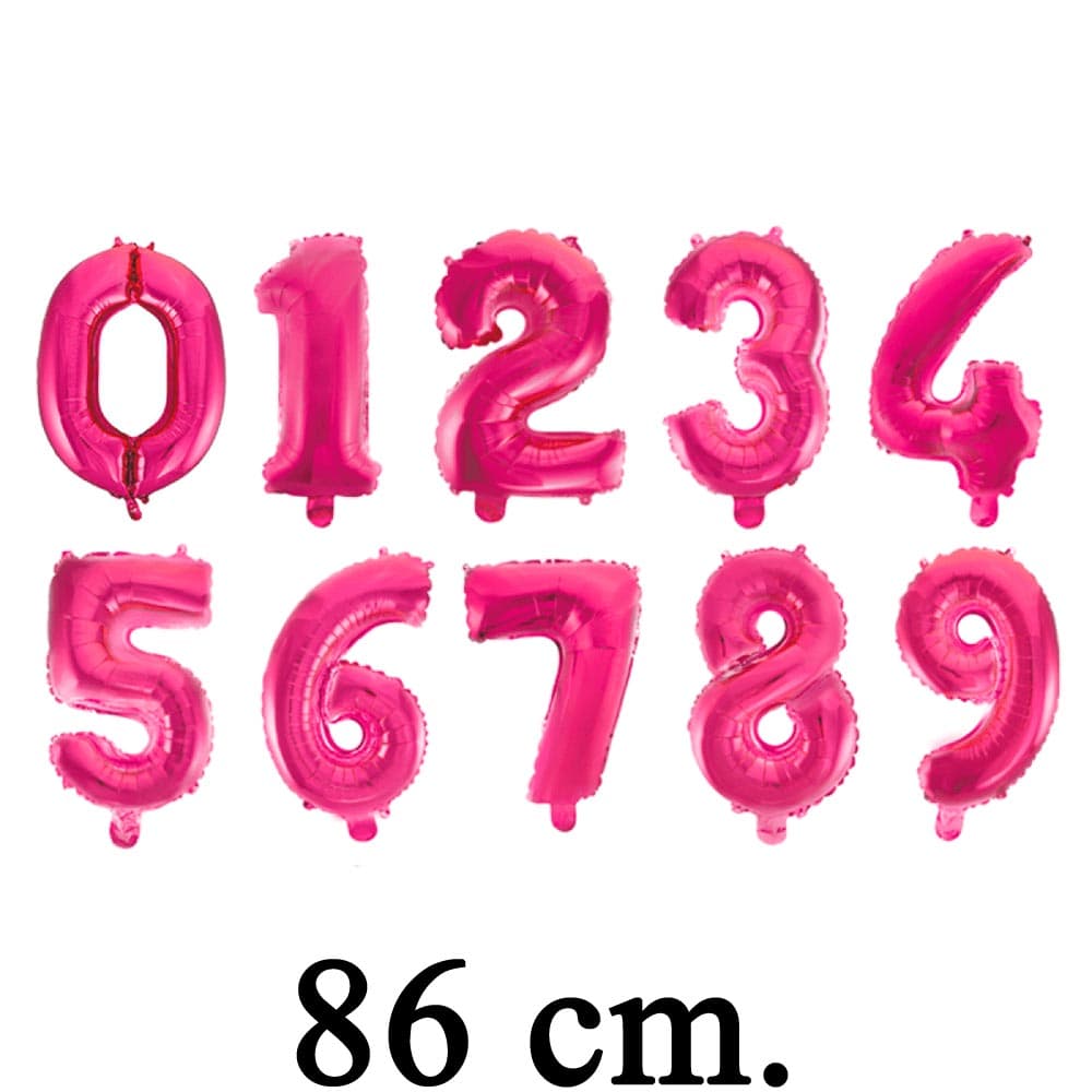 Pink tal folieballon 86 cm.-Nr. 4