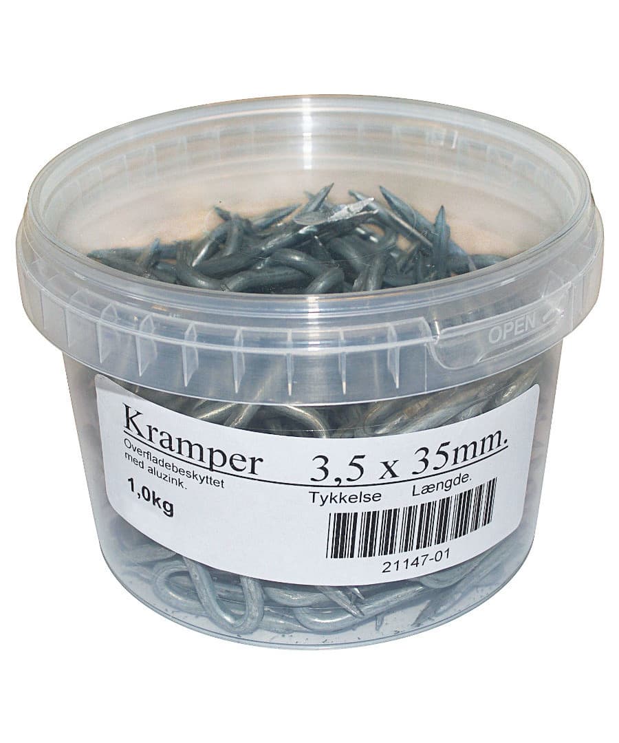 Hegnskramper alu/zink 3,5/35 mm 1 kg