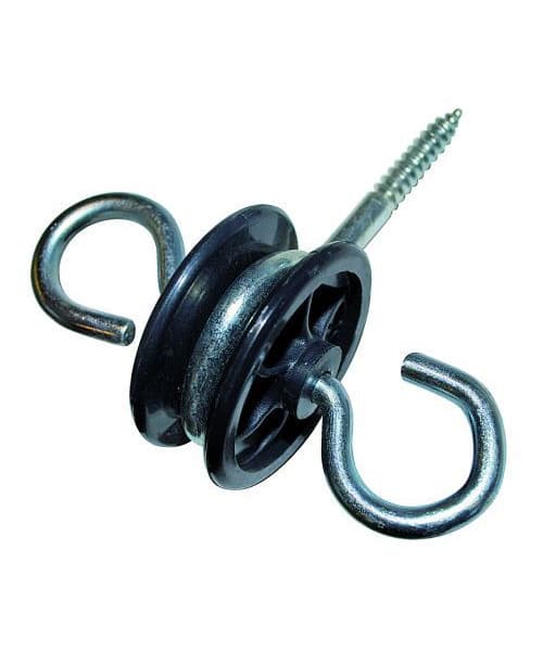 Isolator m/ skrue og 2 øjer - 4 stk.