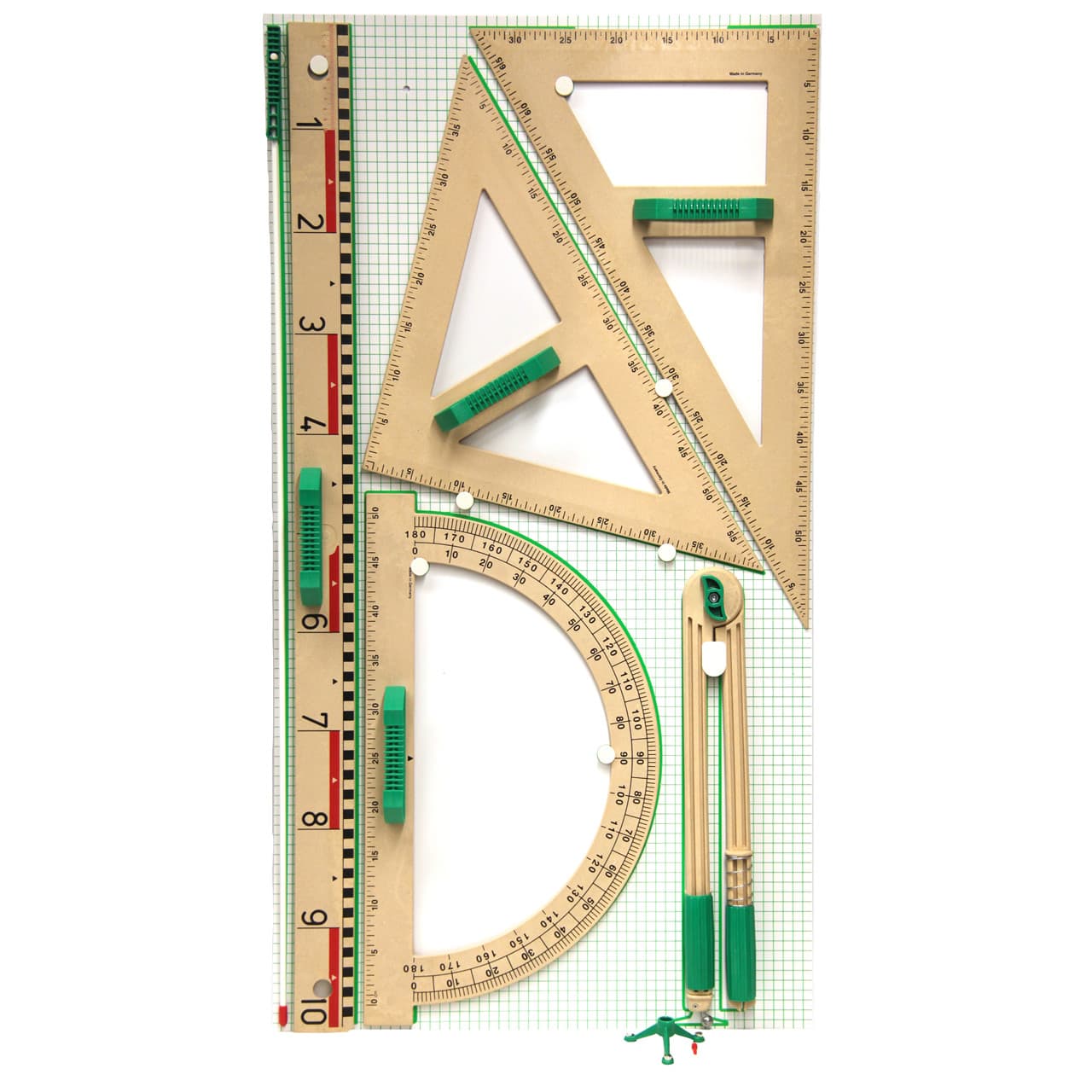 Ophængsplade med komplet sæt tilbehør - 102 x 55 cm, RE-WOOD