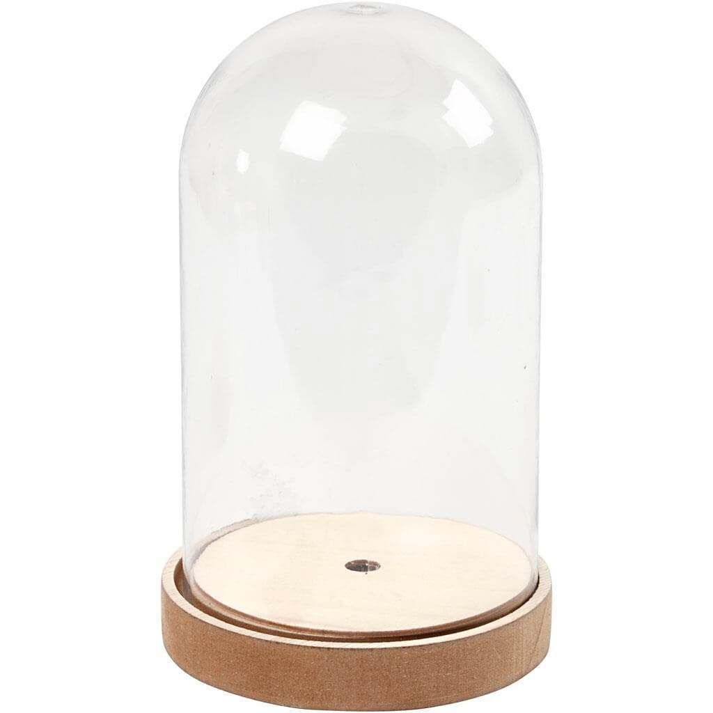 Klokke på træfod, H: 18 cm, diam. 11 cm,