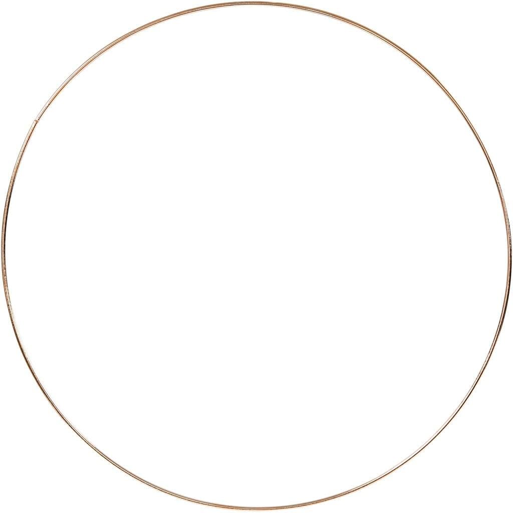 Metalring, diam. 30 cm, tykkelse 3 mm, guld, 1stk.