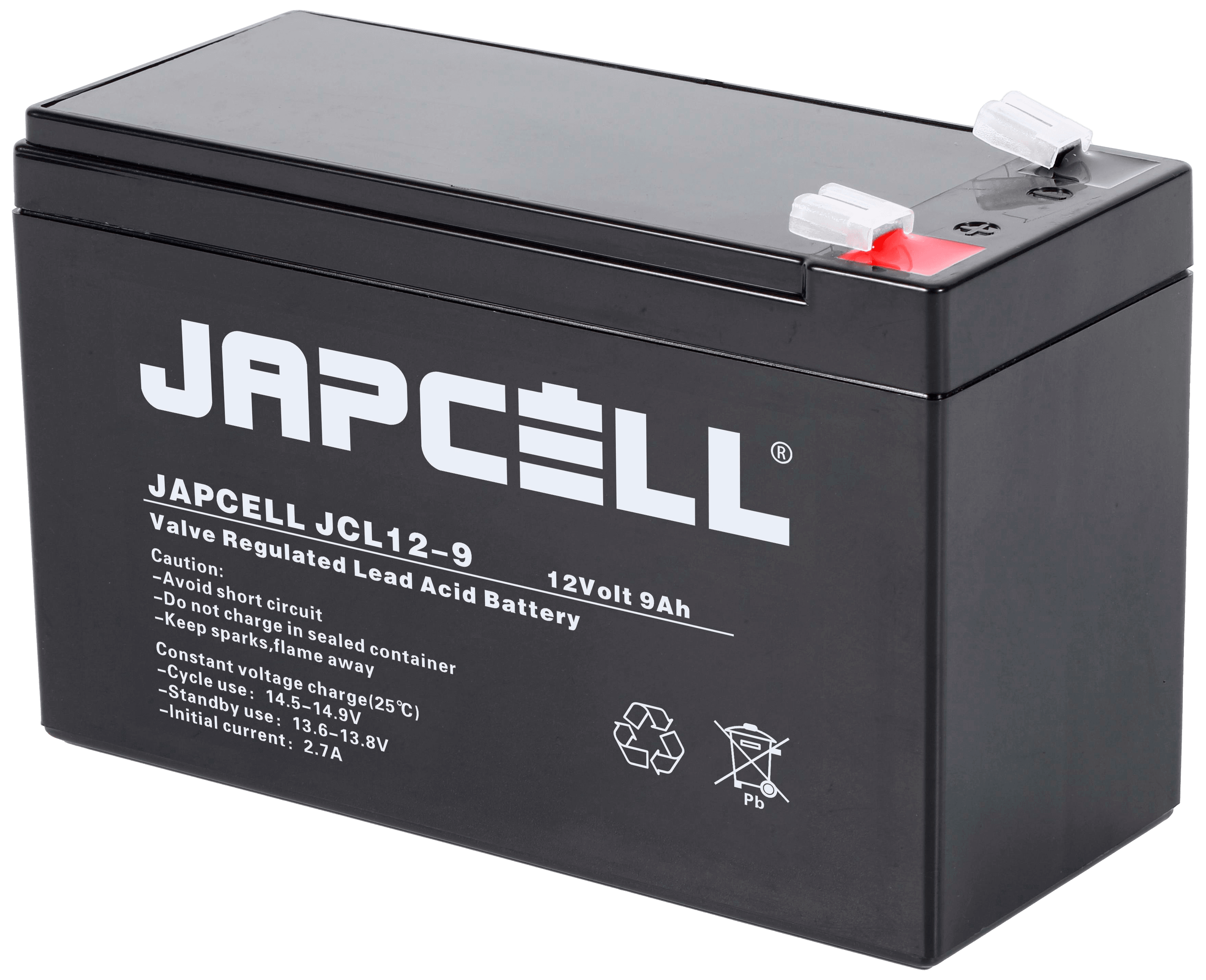 Japcell blybatteri JCL12-9 AGM, 12V/9Ah