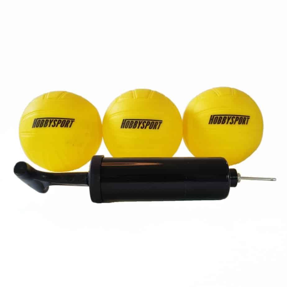 Roundnetbolde og pumpe