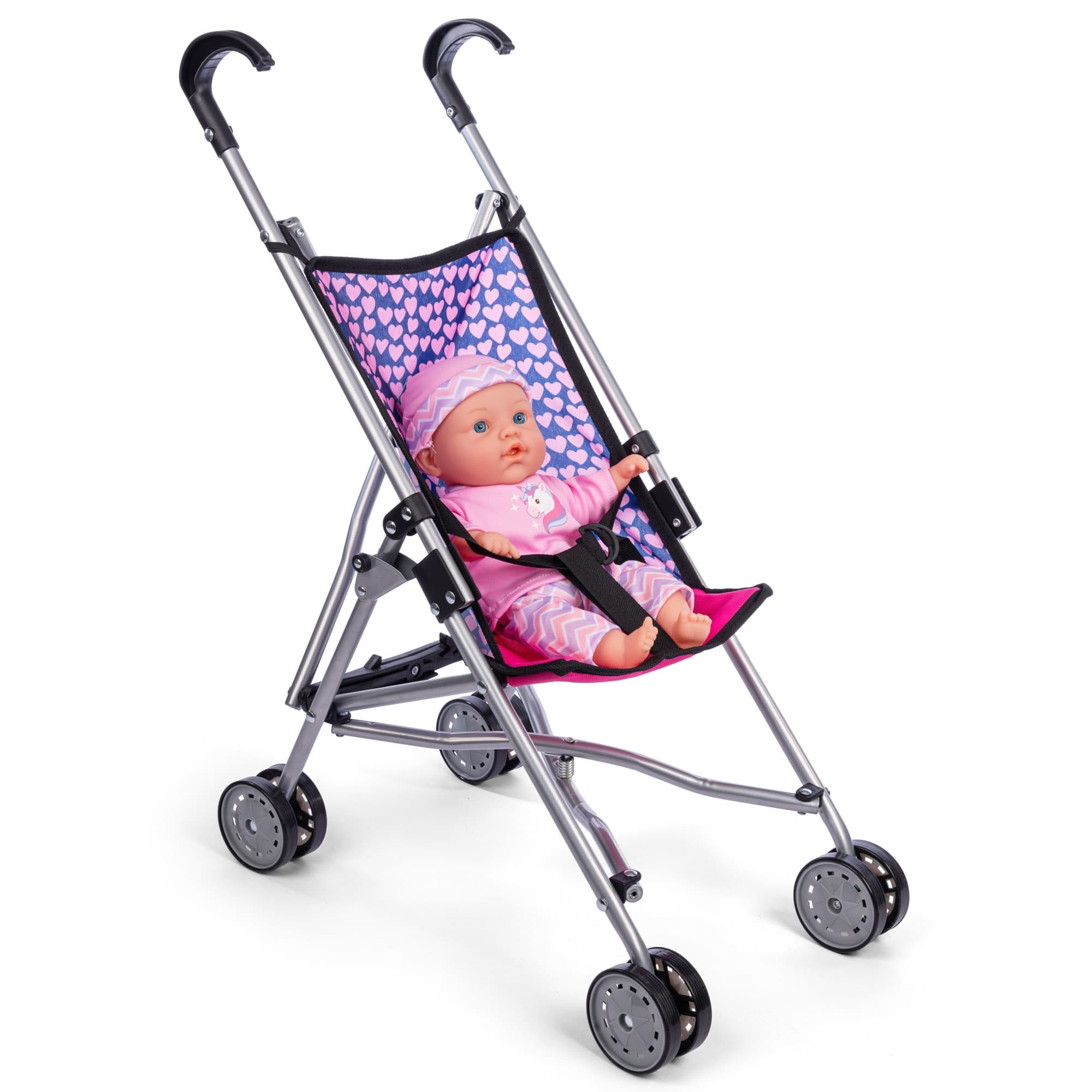 Dukke klapvogn - Passer til 30-43 cm dukker