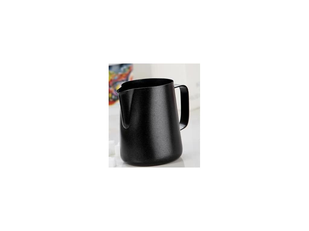 Cappucinokande rustfri, sort 0,60 ltr