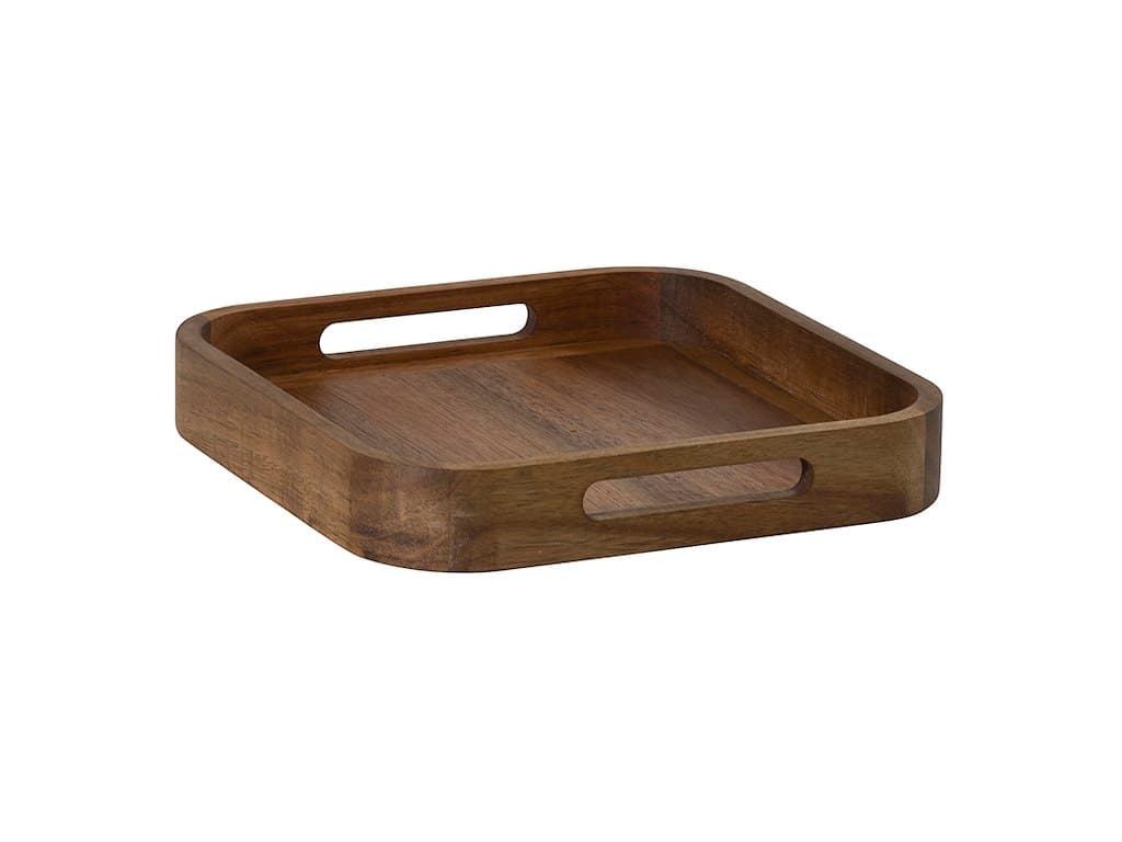 Bakke Akacie 25x25x4cm m/runde hjørner