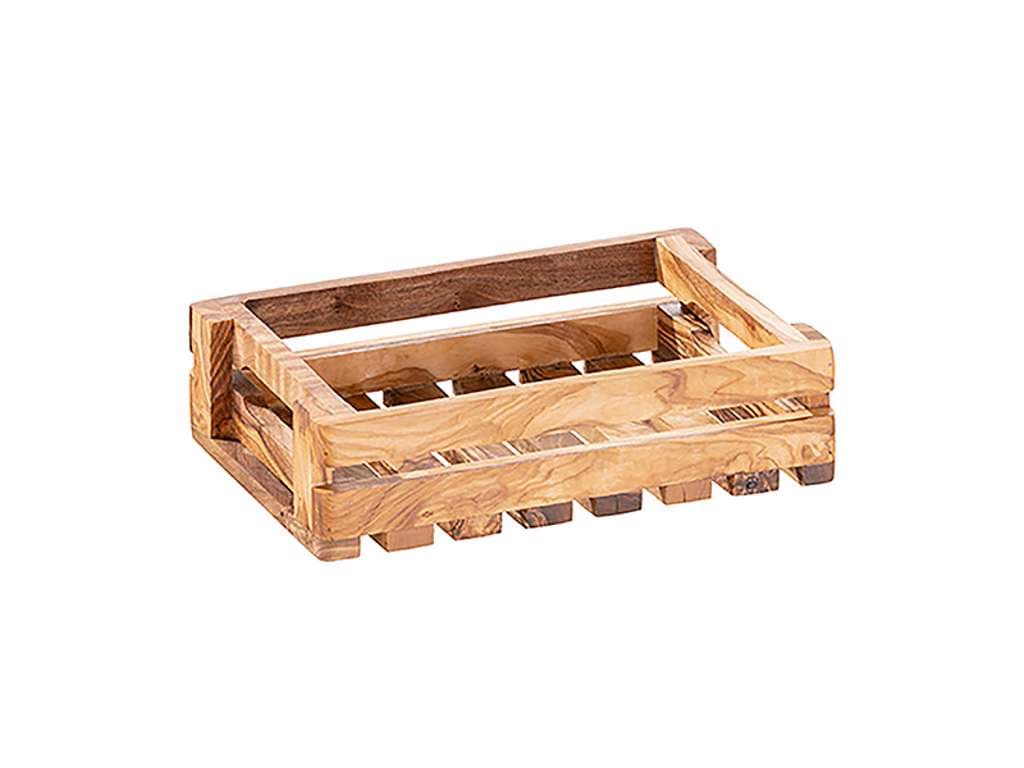 Træbakke 22x15x6cm Oliven