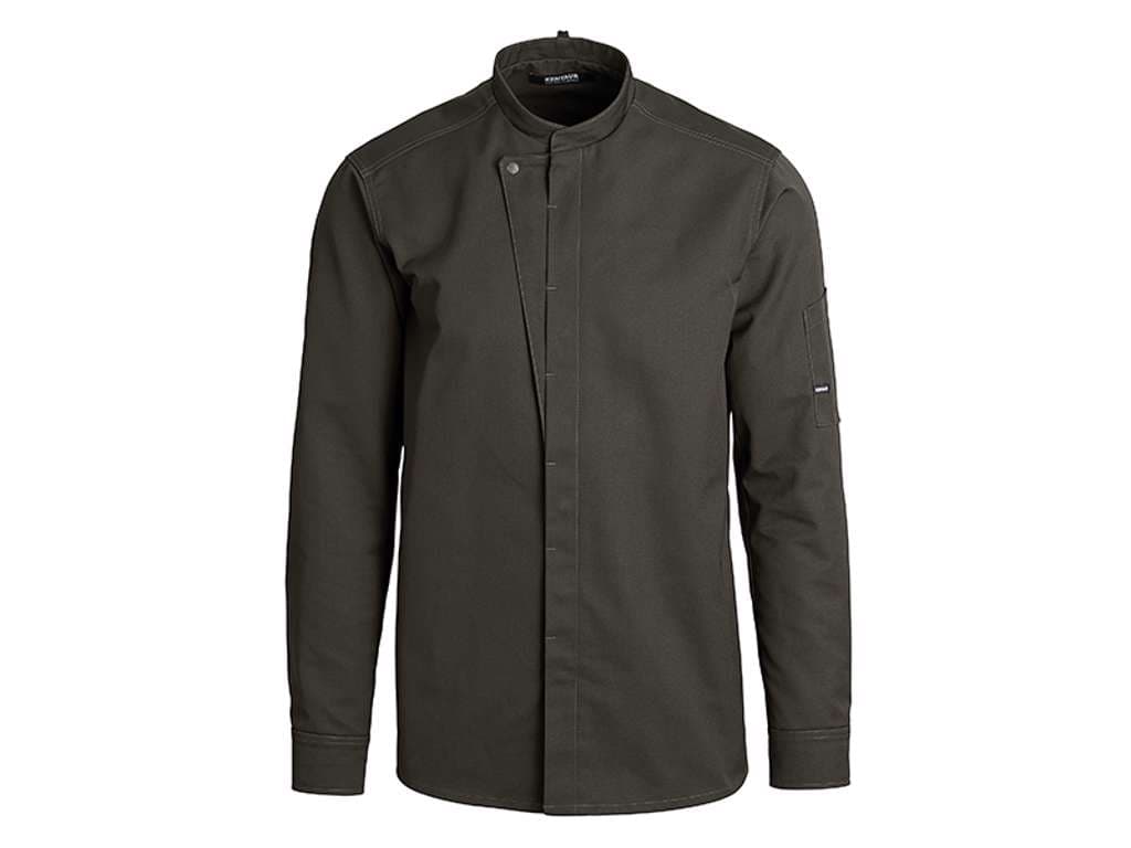 Kokkejakke cypres olive m/trykknap XXXL