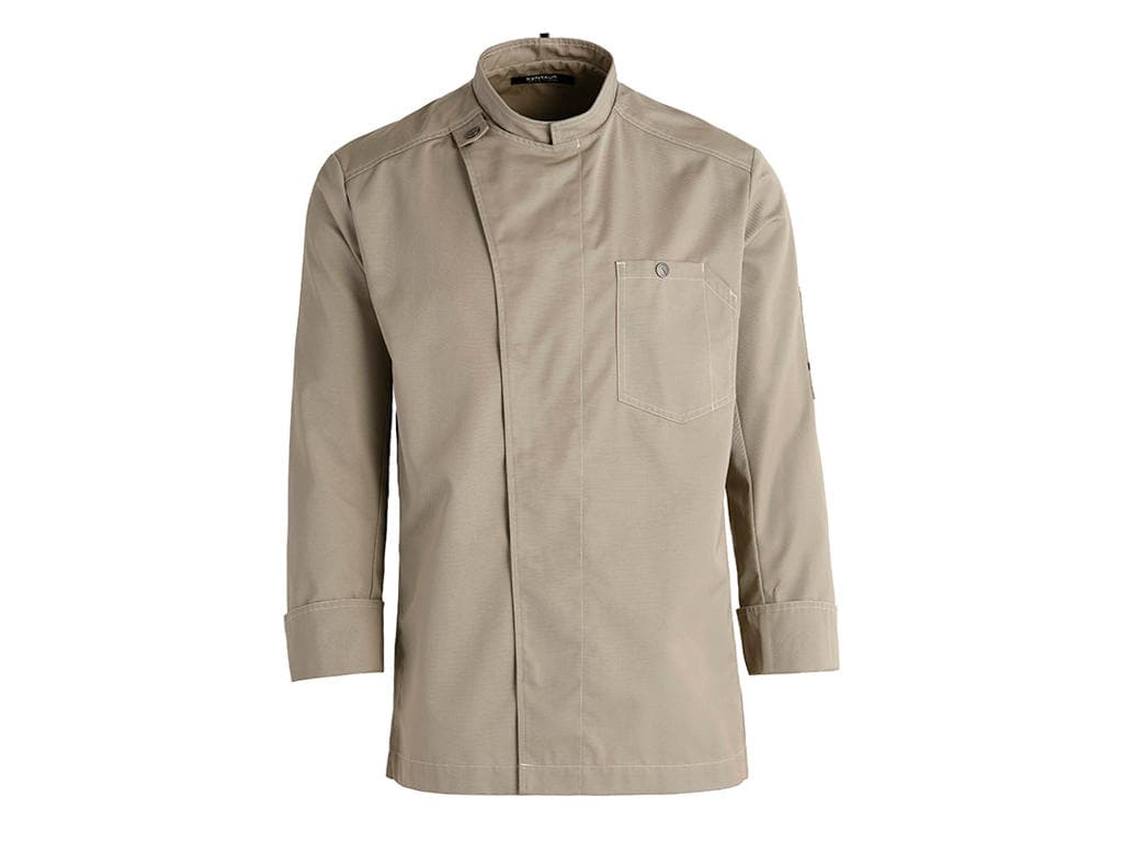 Kokkejakke Unisex Mørk sand str. XS