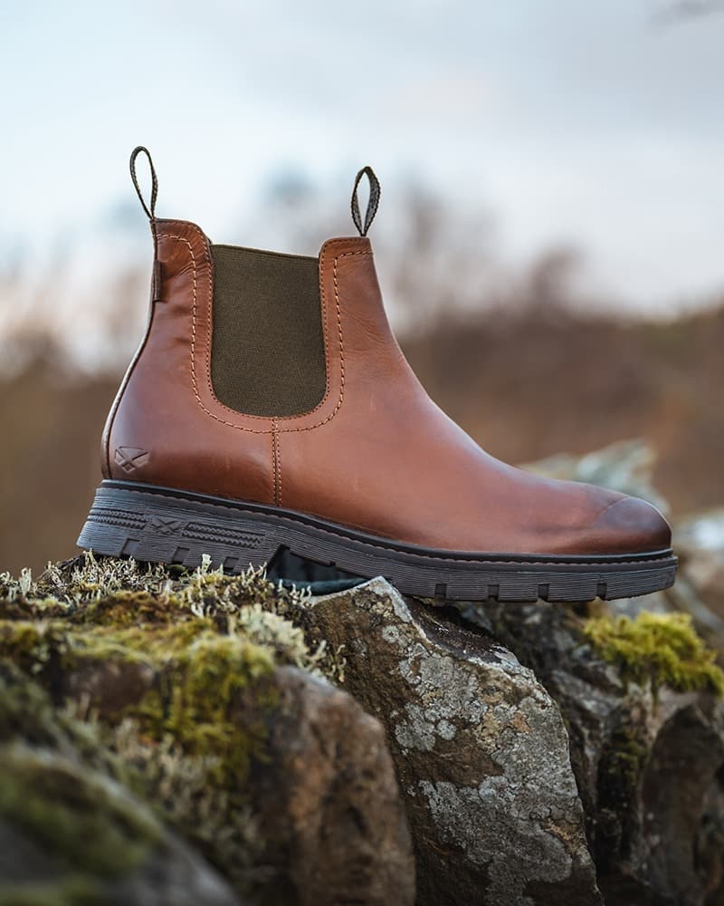 Hoggs Of Fife Dalmeny Dealer  læderstøvle Tan str.  36-47-40