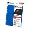 Ultimate Guard 18-Pocket Pages (Mappelommer til Ringbind/11 Huller) Side-Loading Blue (Blå) (10)