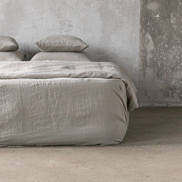 Boxlagen i 100% hør, taupe, forvasket