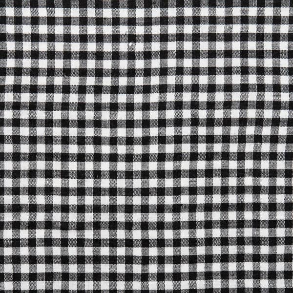 Stofprøve, sort/hvid, Gingham