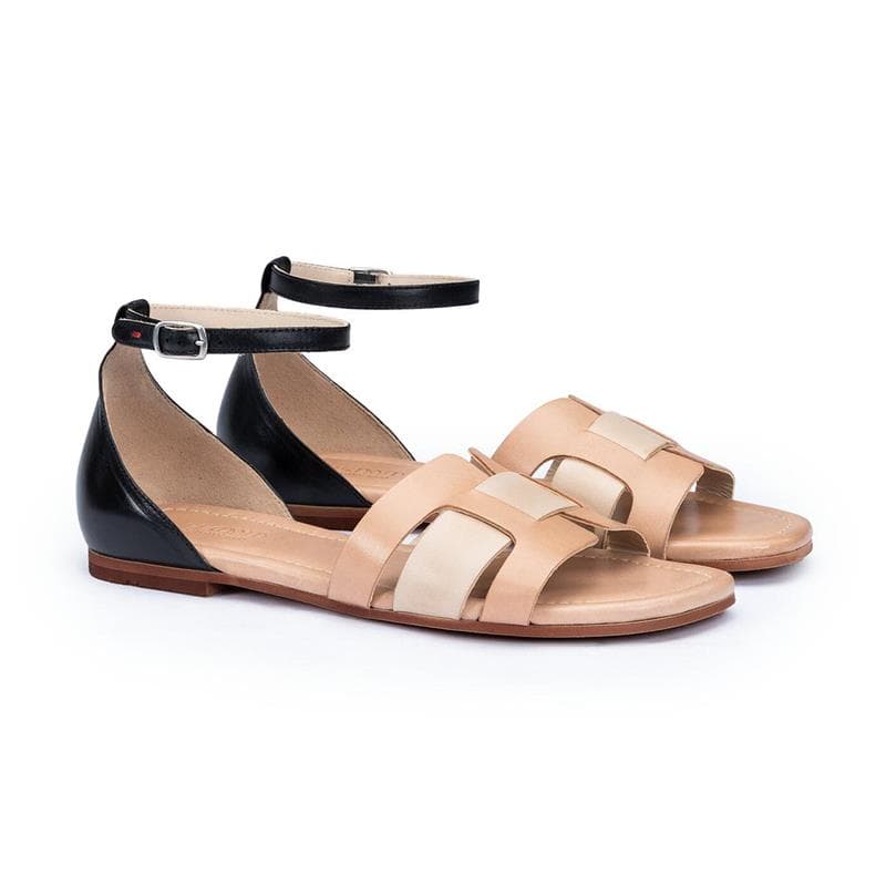 LLOYD 15-519-01 Dame Sandal BLACK/PRALINE/OAT MILK Str. 35