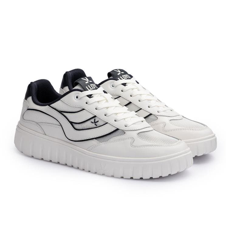LLOYD TORO WAVE Herre Sneaker WHITE/PIPING NAVY Str. 45