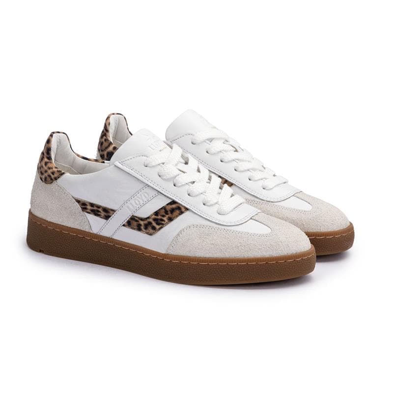 LLOYD BRAVA Dame Sneaker WHITE/LEOPARD Str. 36