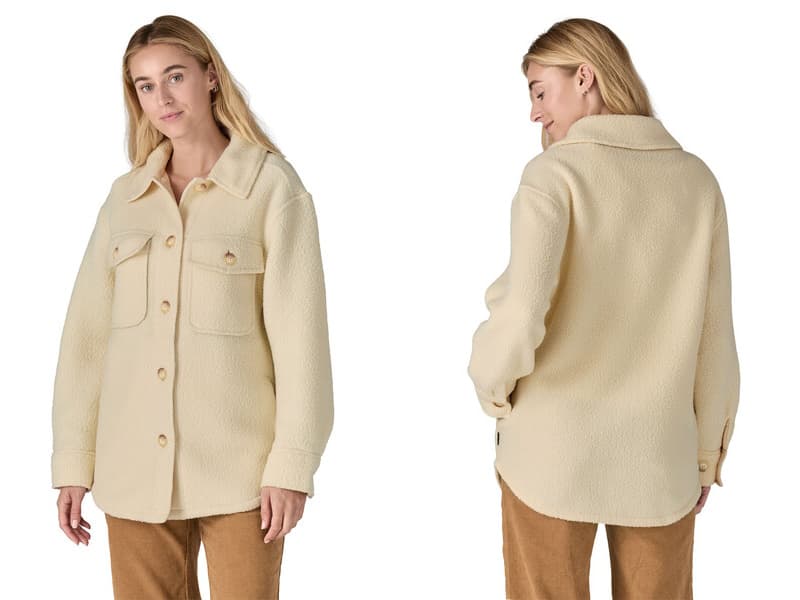 Patagonia Womens Retro Pile Shacket-Natural (NAT)-L