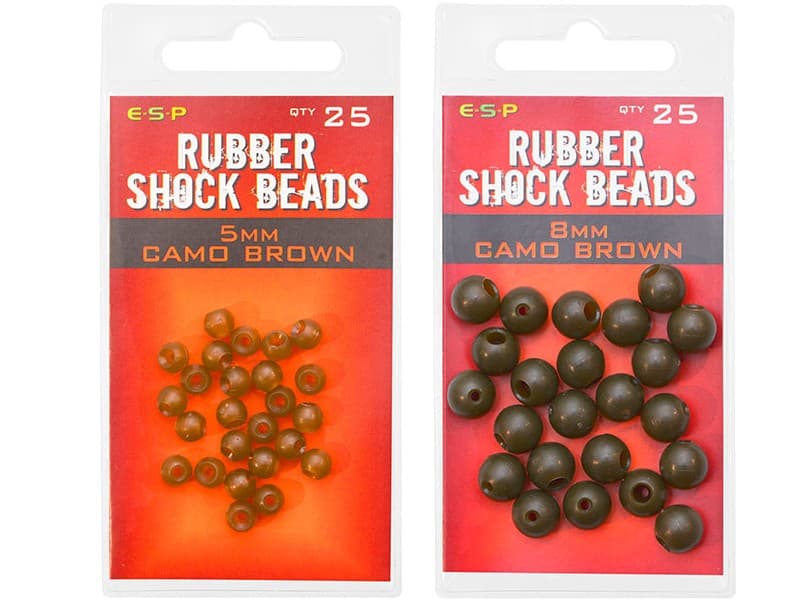 ESP Rubber Shock Beads Camo Brown-8mm