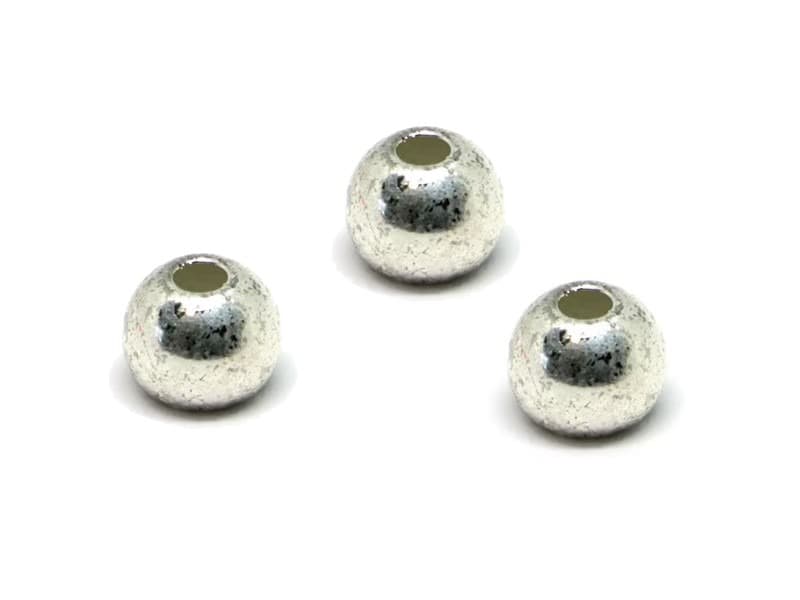 Fulling Mill Brass Beads - Silver-2,0mm