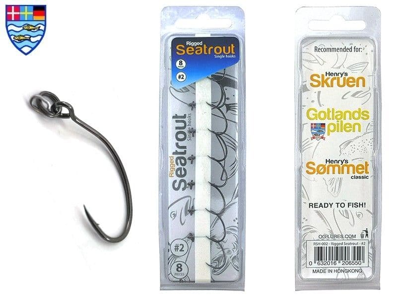 OG Lures Rigged Seatrout Single Hooks-3/0