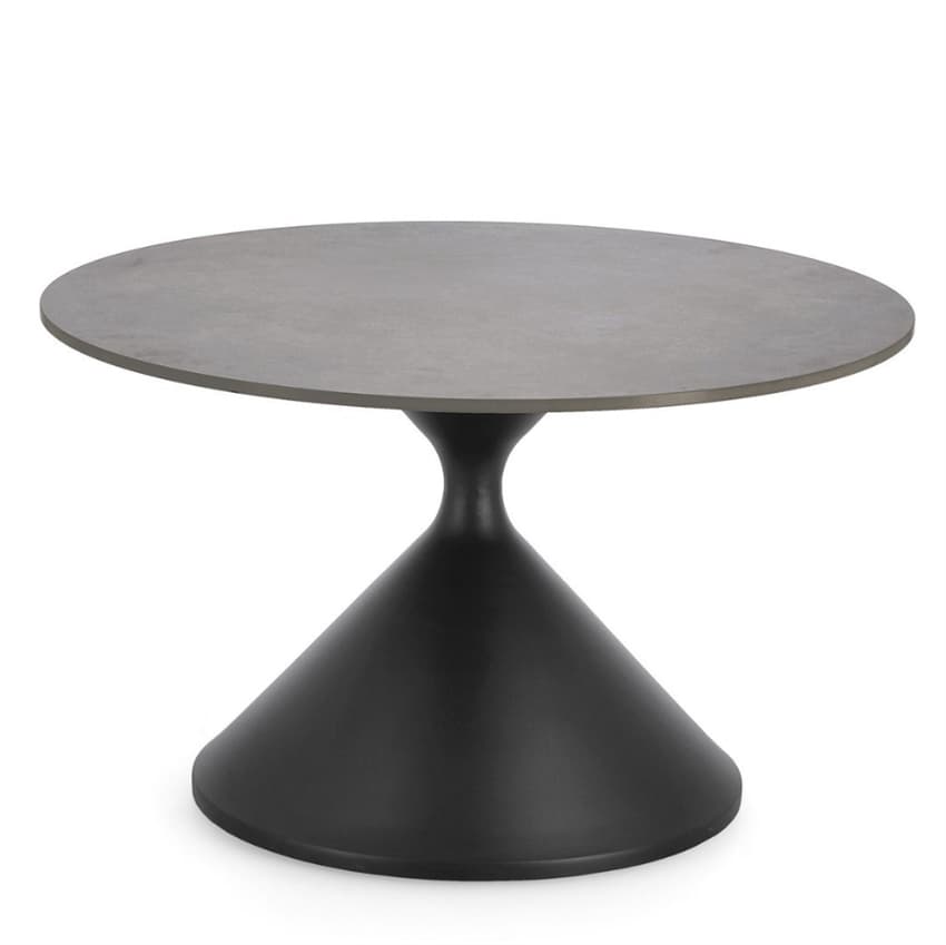Scandinavian Living Cortado sofabord - Grå glaskeramisk plade Ø 70 cm | Møbelsalg.dk